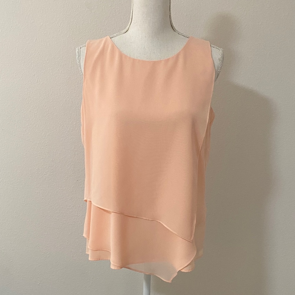 Calvin Klein Light Peach Layered Blouse
